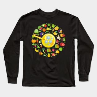 Awesome Lemonade Squad for Healthy Lifestyle Choices. Yellow Lemonade Drink with Limes and Ice. Long Sleeve T-Shirt